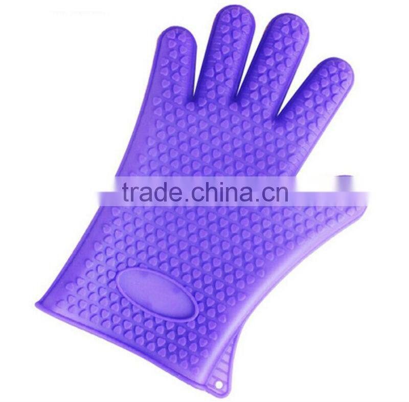 silicone Cooking Gloves - Insulated, Heat & Water Resistant Gloves Grilling On The BBQ Rubber Oven Mitts