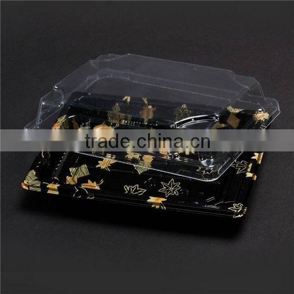SM1-1103JY-B Disposable Plastic Take Away Printed Sushi Tray For Food Packaging