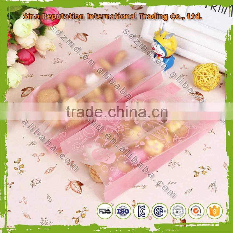 Custom Printed Clear Plastic Food Packing gusset bag with heat seal