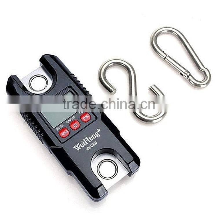 Mini Portable Crane Scale 300kg 0.1kg LCD Display Digital Electronic Hook Hanging Scale with White Backlight