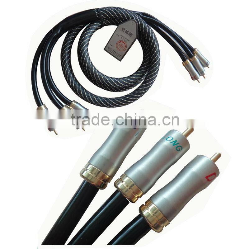 AV Cable 3RCA-3RCA Audio CableHigh-end dual RCA plug AV Cable/JF-886AV Cable/ AV Cable