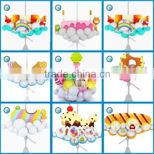 Theme park merry go round ride mini kids christmas LED decorative carousel ride