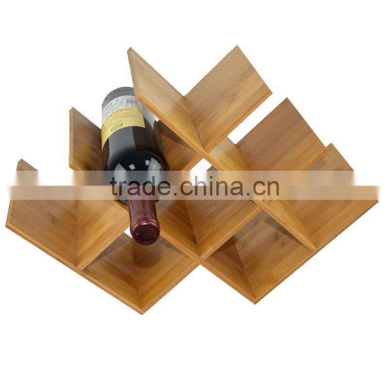 DT008/ Perfect for a Classy Gift Bamboo Wooden Wine Bottle Rack Table Standing Top Storage