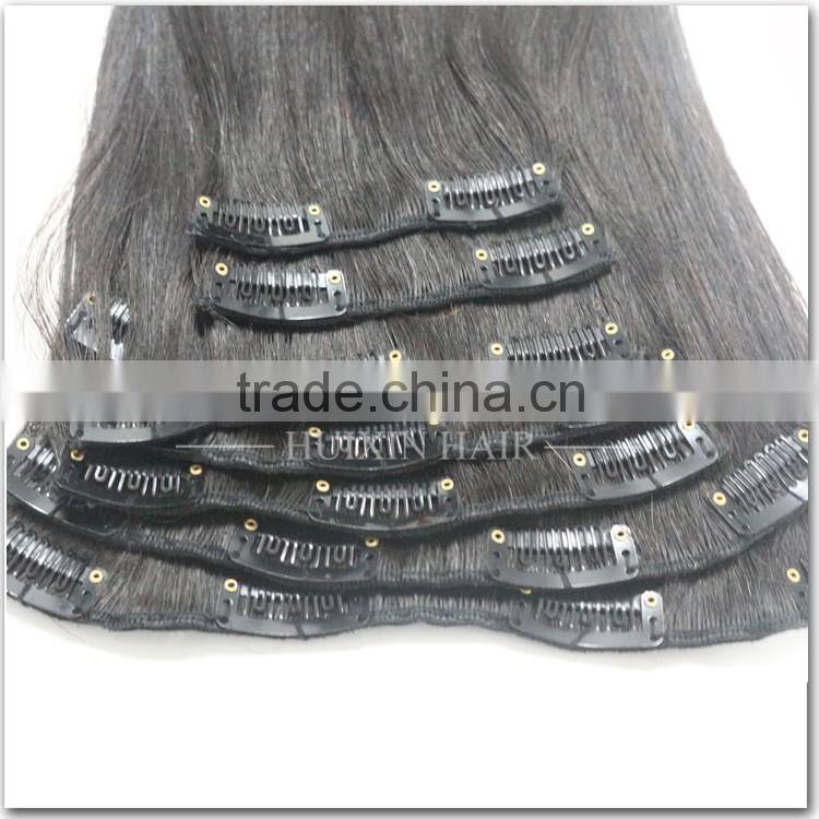 Silky Straight Wave Bohemian Remy Clip In Human Hair Extensions For Wholesales