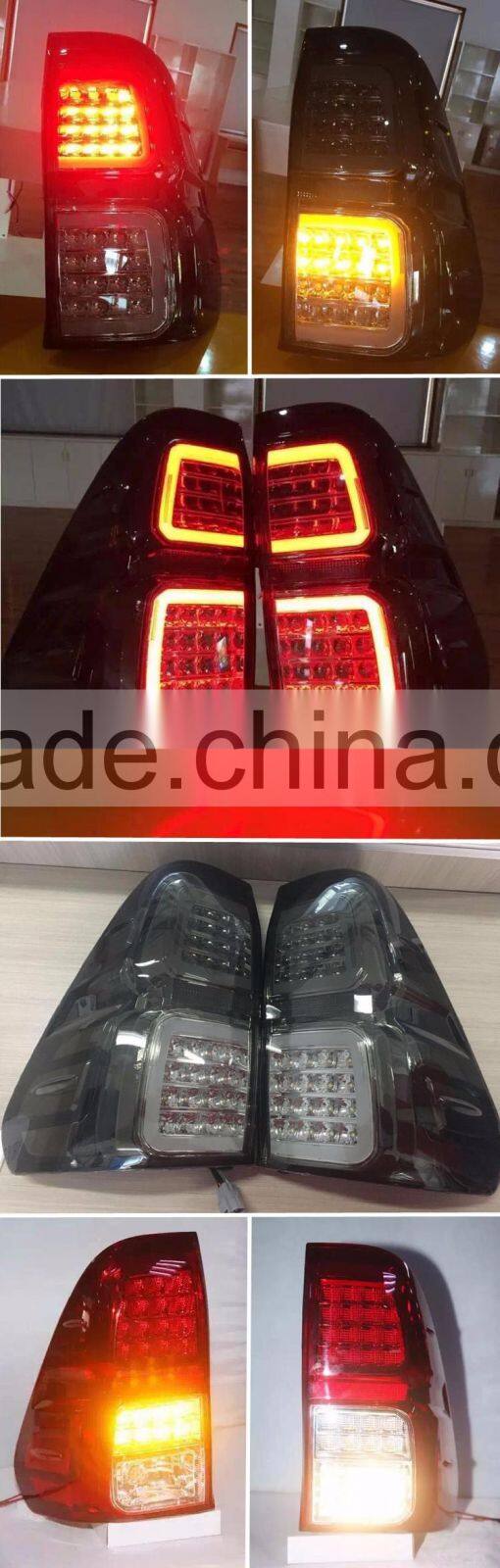 Refit auto body parts LED smoke cover LED tail lamp for Toyota Hilux Revo 2015 2016 up accessories