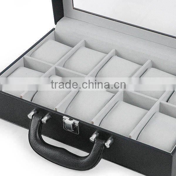 Blck 10 Grid Watches Display Storage Box Case