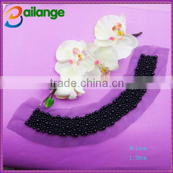 whosale hot sell beading woman detachable neck lace /blouse collar design