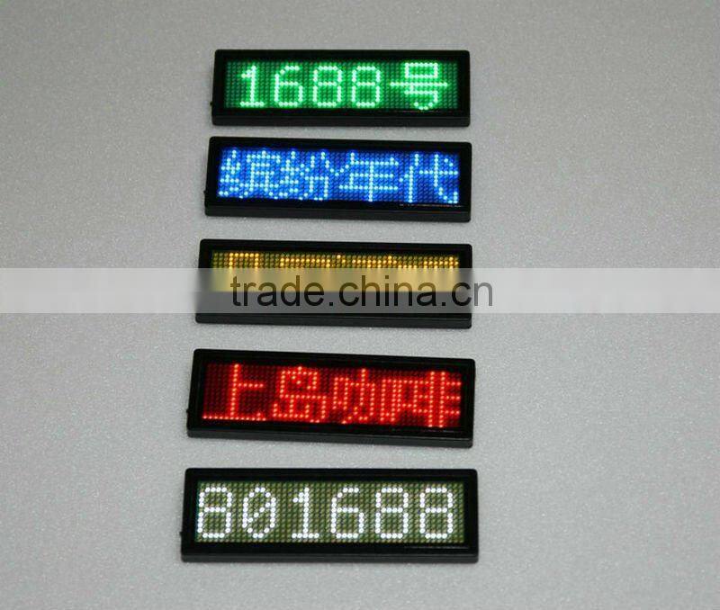 Sinoela Halloween LED flashing name badge custom mini badges tin star light-up badges scrolling led name badge