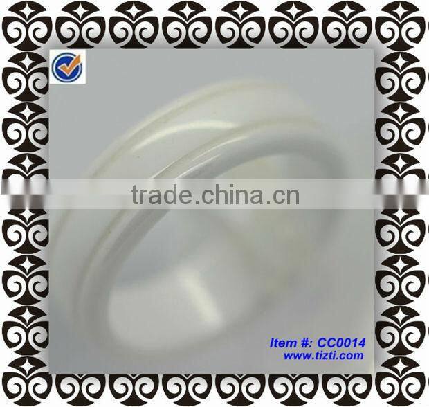 Fashion white ceramic rings for men