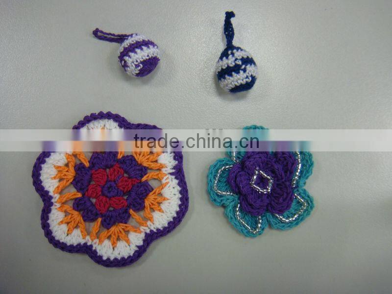 decorative crochet handmade purple Crochet flower