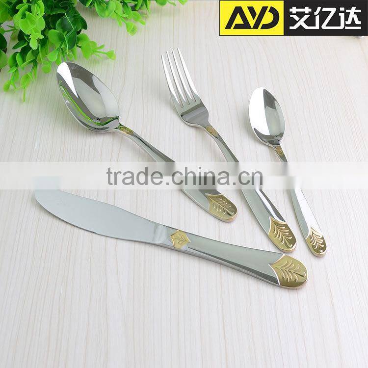 Jieyang Aiyida wholesale tableware gold cutlery set wooden box