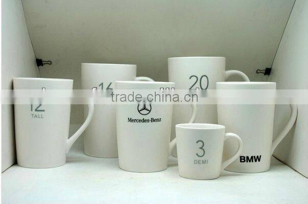 2016 High-Grade different size Milk cup white coffee Mug Porcelain Breakfast Coffee Milk Mug with private lable