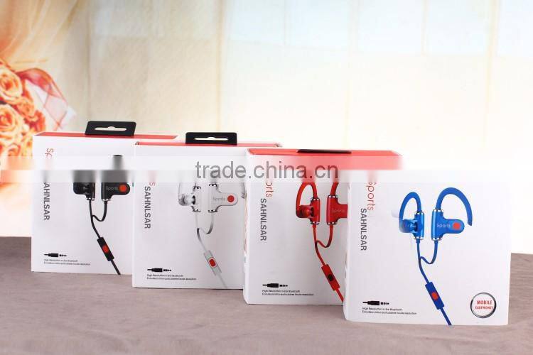 Ear-hook competitive good quality earphones Cable Wired headphone mobile WP headsets with mic