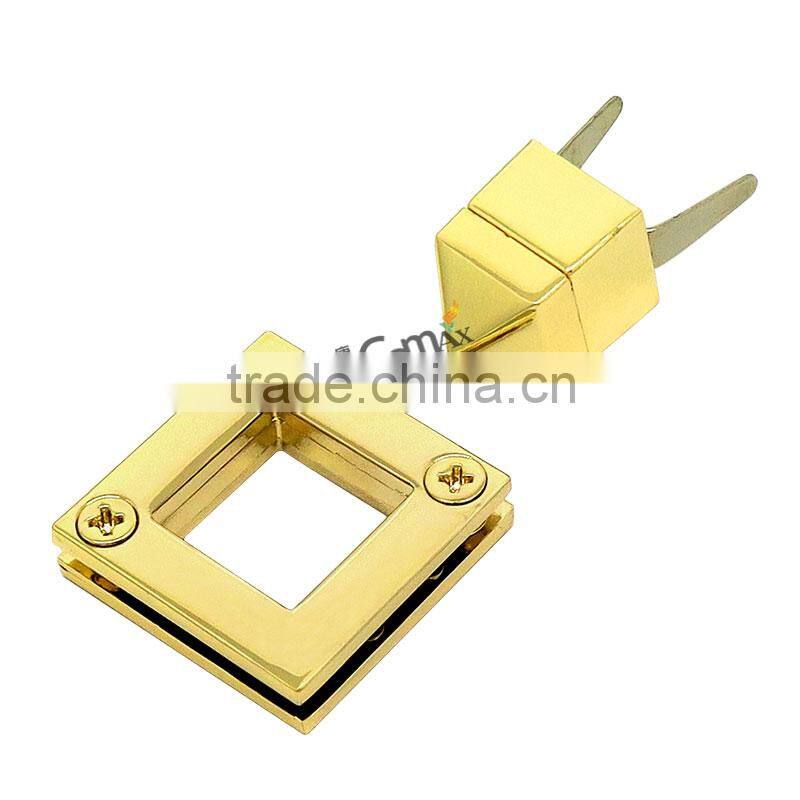 High Quality Bag Accessories Gold Metal Turn Lock