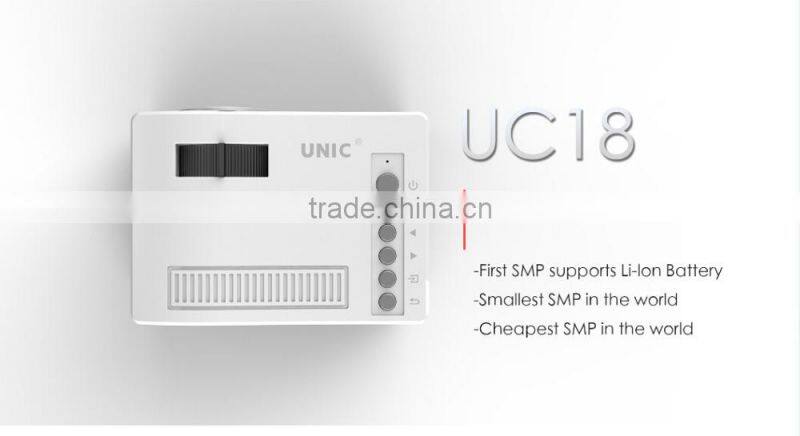 2016 Newest UC18 kids story projector with battery support AV USB SD HDMI IR