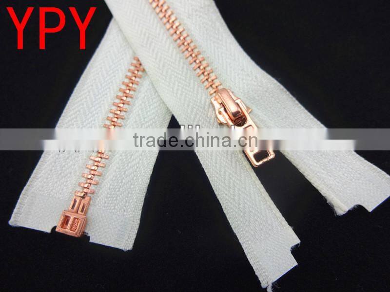 Popular Style Rose Gold Zipper