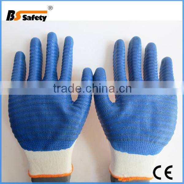 BSSAFETY cheap nitrile gloves red abrasion resistant glove