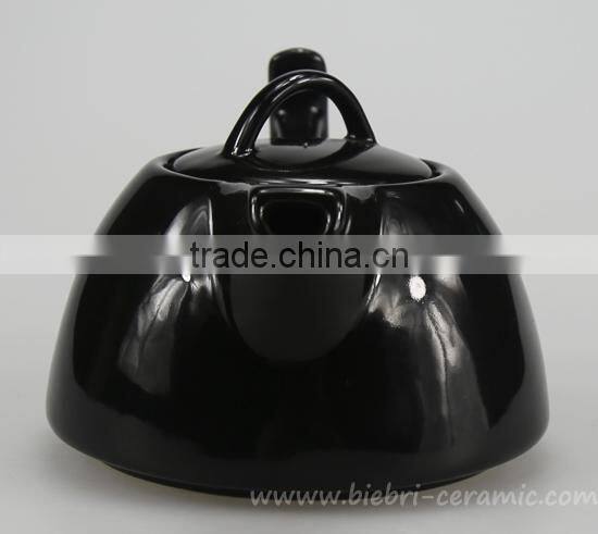 16 OZ Black Color Ceramic Stoneware Coffee Tea Pot And Tea pot Set, Original Chinese Teapot