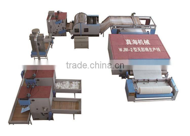 WJM series nonwoven polyester fiber glue free wadding production line