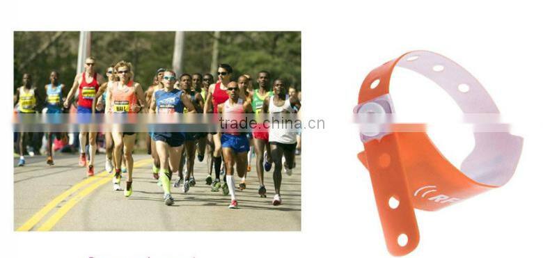 PVC UHF disposible rfid wristband, bracelet tag