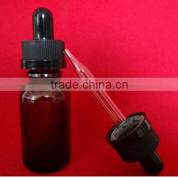 Popular Boston Round clear e liquid juice Glass Dropper Bottles 30ml with Childproof Cap and Rubber Stopper with Pipette