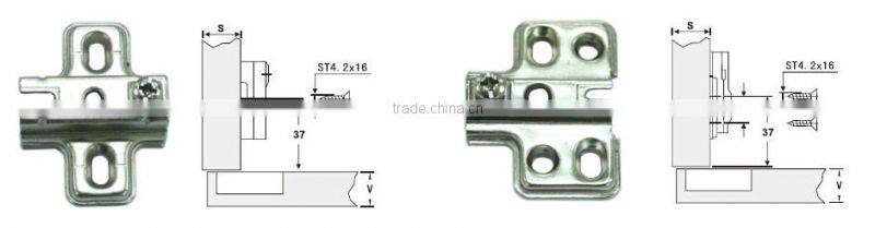 nickel-plated inset mirror cabinet door hinge
