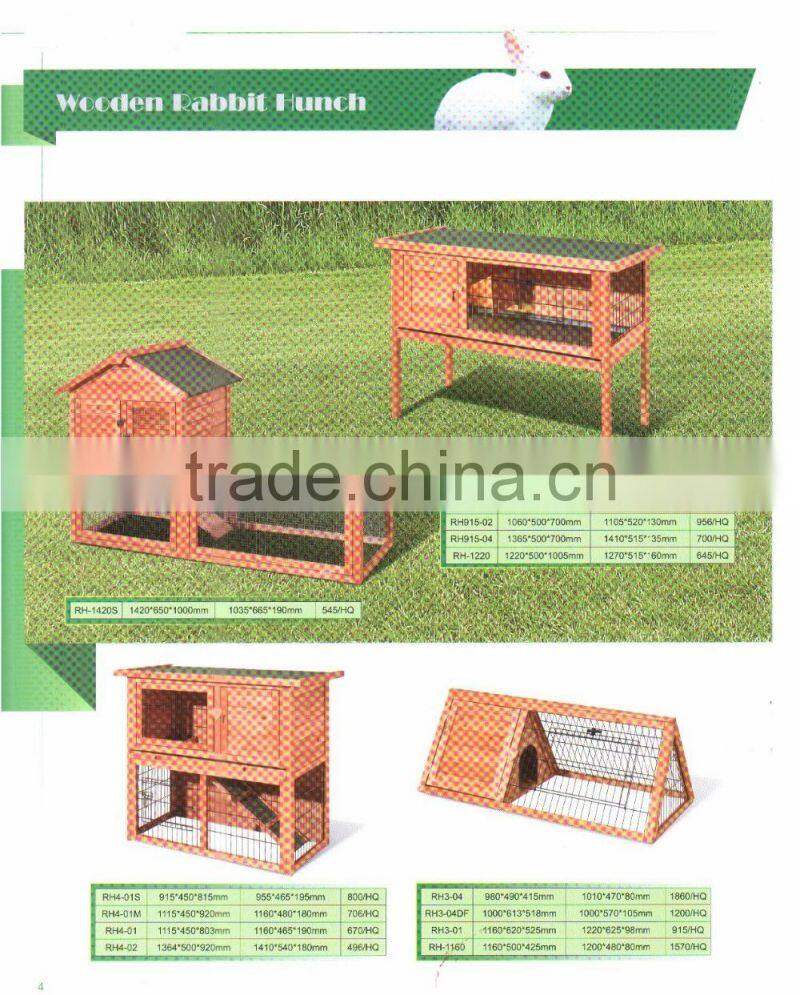 Elegant Style Fir Simple Run Wooden Rabbit Hutch China