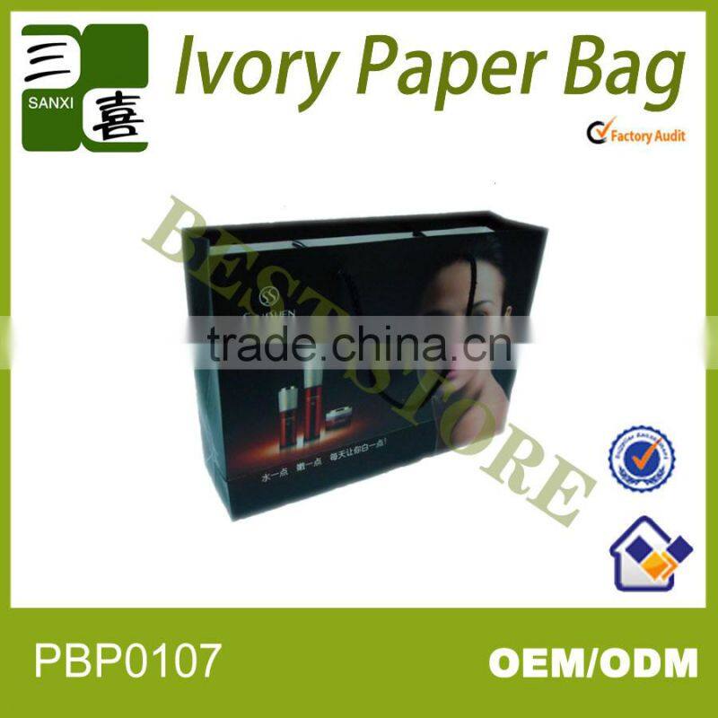 black paper shopping bag for packing luxury watch