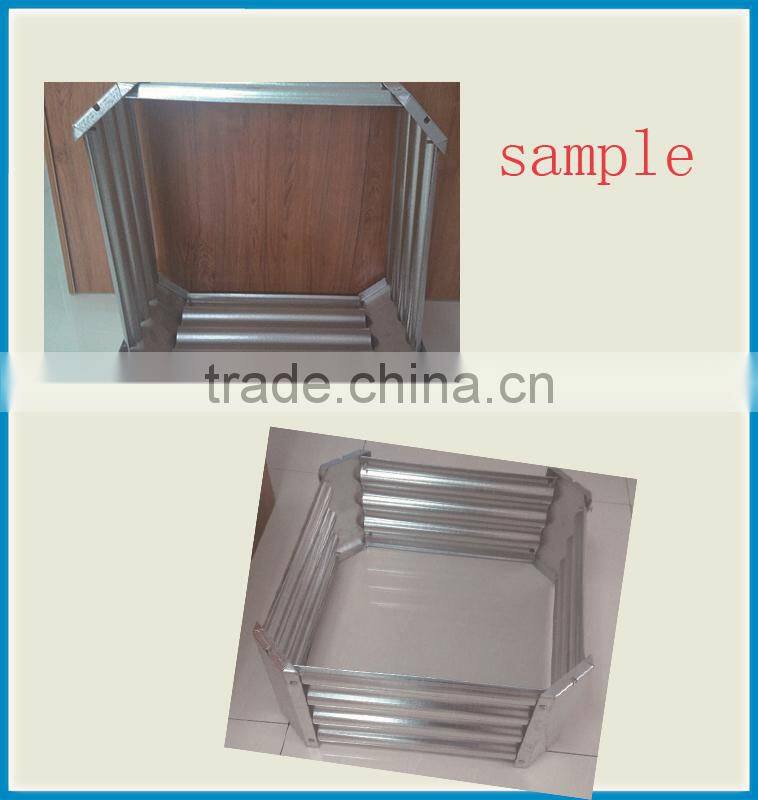 galvanized garden grow bed / corrugated sheet garden grow bed for flowers