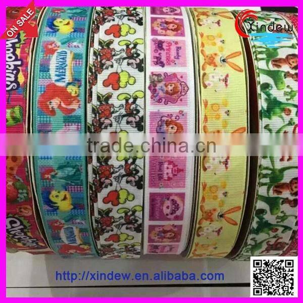Christmas Print grosgrain ribbon