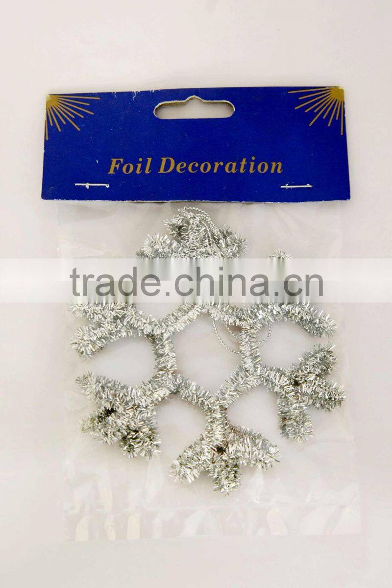 metallic tinsel ornaments Christmas tree decoration