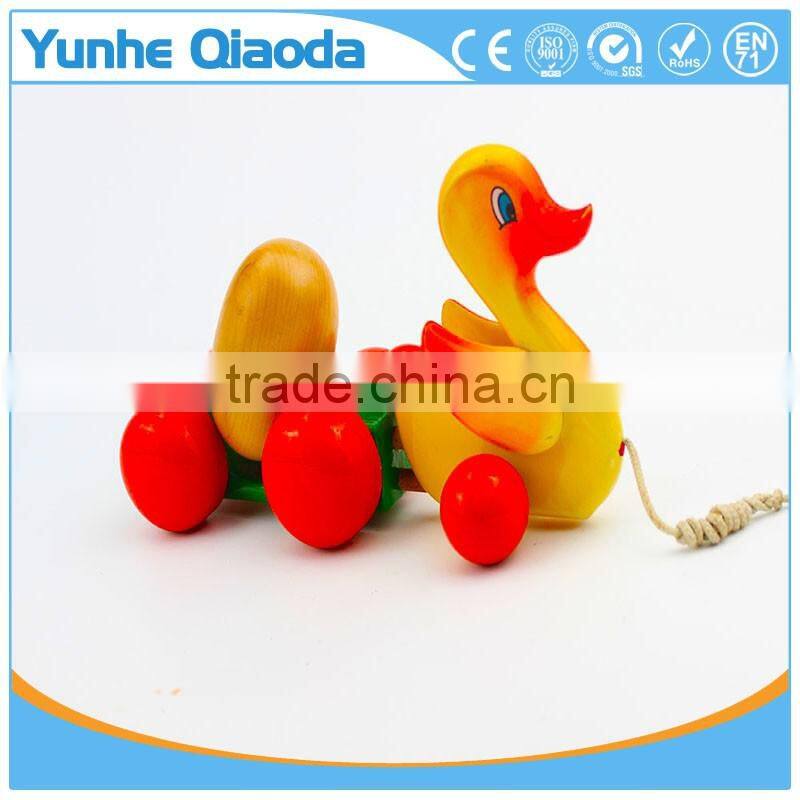 colorful Pull Along wiggles duck with one egg Wooden Toy wiggles as you pull they make a fun baby