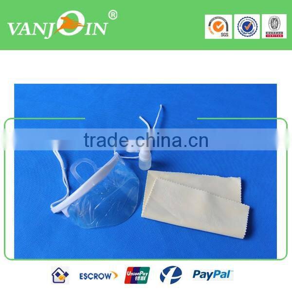 Clear Transparent Sanitary Mask with PERMANENT & DOUBLE SIDED Anti-Fog Shield