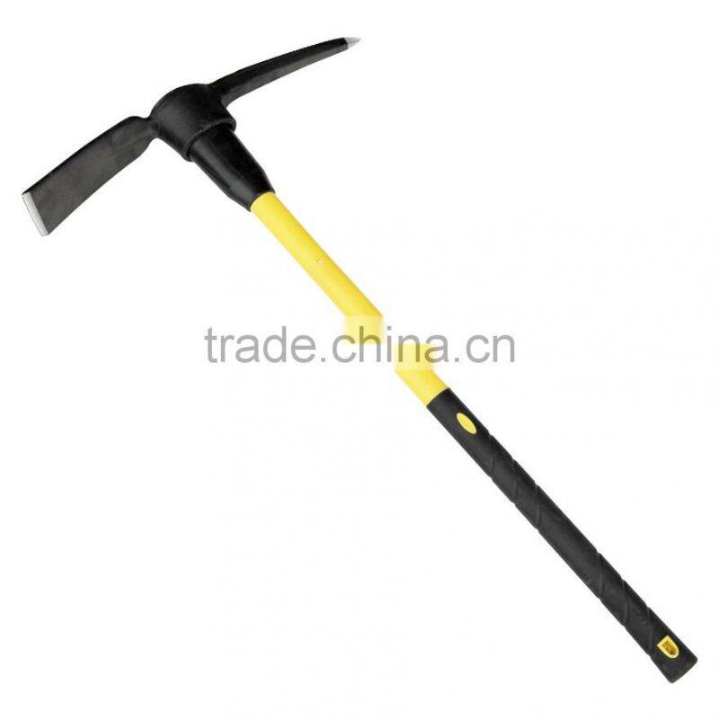 China factory of 50cm antiskid pp coated carbon Steel Pick with fiberglass handle