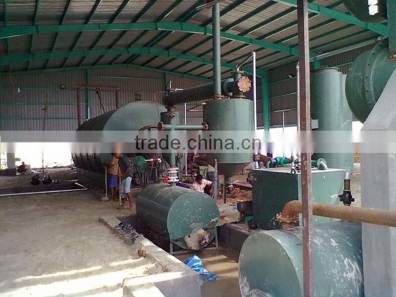 batch type automatic feeding and carbon black lifting tire recycle plant