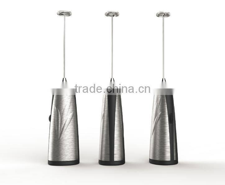 2016 hot promotional stepless speed handheld Stainless steel electric milk frother
