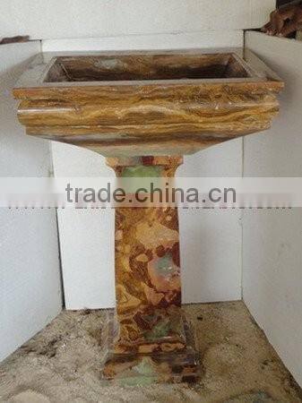FACTORY PRODUCUNG ONYX PEDESTALS SINKS AND BASINS