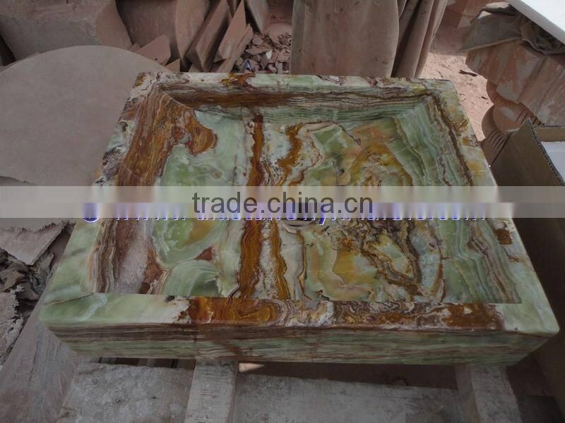Permium Natural DARK GREEN ONYX RECTANGLE SINKS AND BASINS