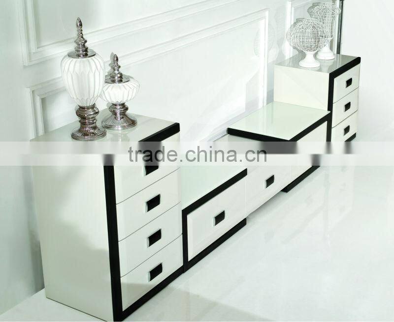 2013 latest black and white wooden TV stand E353