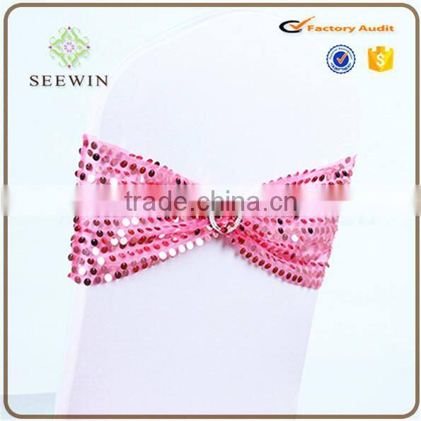 elegant shinny sequin chair sash for chair use