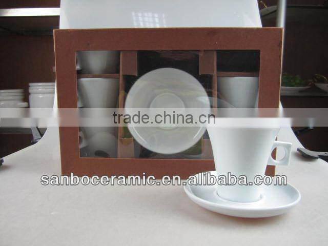 pure white Promotion coffee cup set with gift box