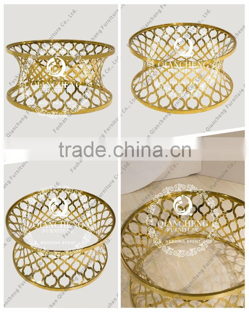 Modern design new MDF top gold wedding center table