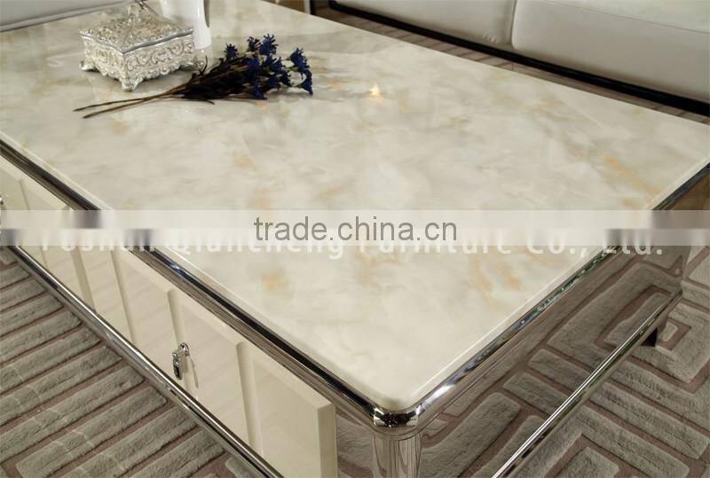 High gloss modern design new marble center table coffee table