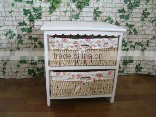 hot sale modern style white wooden cabinet with 2 drawer