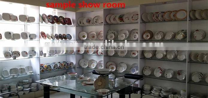 Ceramic porcelain round pizza plate coupe shape plate