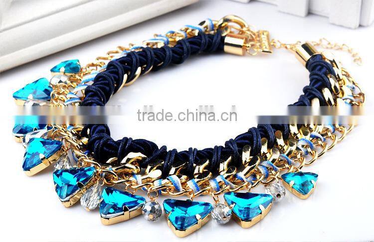 2015 hot sale new style women fashion handmake alloy jewelry necklace