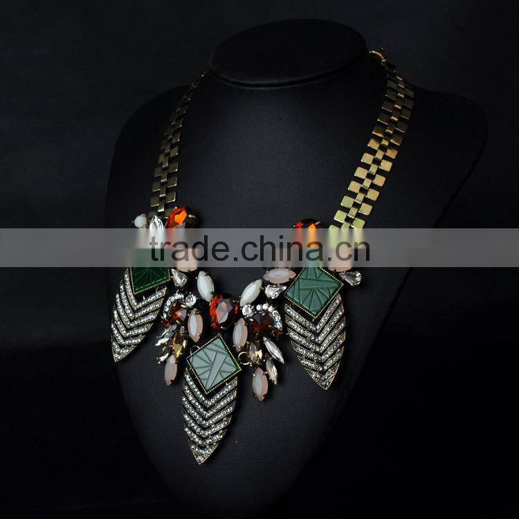 Vintage handmade new design women fashion alloy jewelry necklace