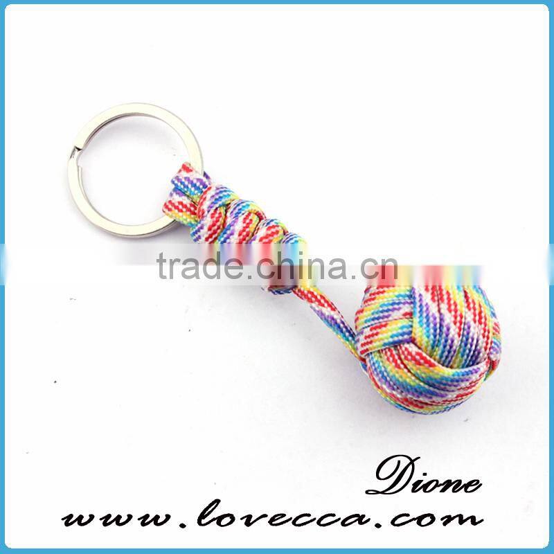 Fashion survival knot bracelet paracord for key chain