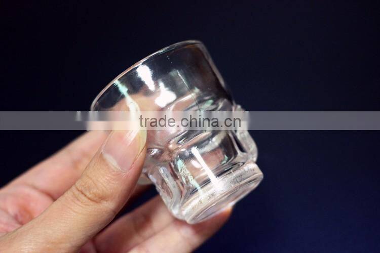 50ml mini clear skull glass cup for strong whisky