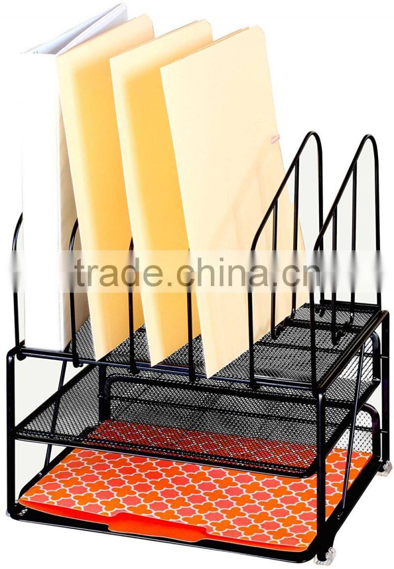 Stackable 3 Tier Mesh Office Desk Organizer